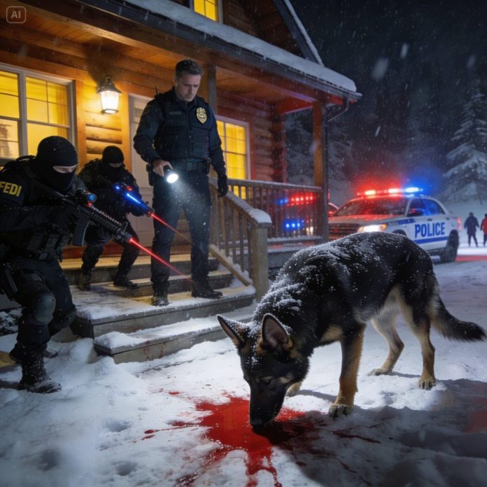 dreamina-2026-03-19-3274-The dog is sniffing the blood